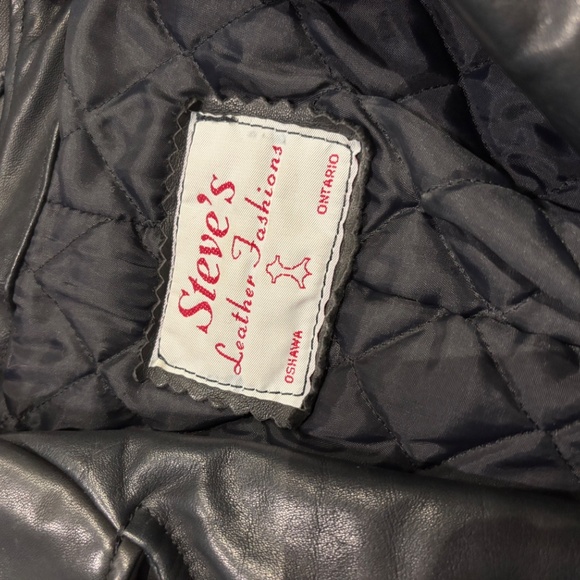 Sieve’s Leather Fashions Black Leather Moto Jacket Belted Biker Style - Picture 9 of 9